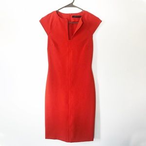 Orange Fitted Dress